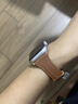 久風(fēng)品牌原裝適用蘋(píng)果s10荔枝紋真皮表帶AppleWatch9小蠻腰細款s8氣質(zhì)高級s7輕奢復古ultra柔軟s6/5/4 【橙色】 適用iwatch S10/S11【42MM表盤(pán)】 曬單實(shí)拍圖