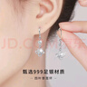 締晶四葉草耳墜99足銀耳環(huán)女2025年新款耳釘高級感元旦跨年禮物送女友 曬單實(shí)拍圖