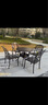 紫葉（ziye）戶(hù)外桌椅室外庭院鑄鋁桌椅組合休閑別墅花園陽(yáng)臺露臺餐桌燒烤桌椅 4【椅】+1【鑄鋁圓桌D90】配坐墊 曬單實(shí)拍圖