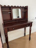 巢趣 美式輕奢實(shí)木梳妝臺臥室網(wǎng)紅化妝臺書(shū)桌法式化梳妝桌妝凳 安娜妝臺黑胡桃[升級櫻桃木] 曬單實(shí)拍圖