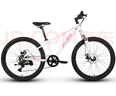 喜德盛（xds）青少年自行車(chē)小王子鋁合金車(chē)架機械碟剎避震前叉7速變速 白/粉 24寸輪徑（身高135-150cm） 曬單實(shí)拍圖