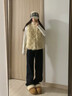 SIINSIIN【楊冪同款】直筒褲女新秋款休閑褲黑色闊腿褲子顯瘦瑜伽褲加絨 【薄絨款】常規-顯瘦黑 建議161-168cm M 【101-120斤】 曬單實(shí)拍圖