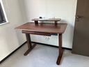 林氏家居實(shí)木電動(dòng)升降桌腿雙電機胡桃木色書(shū)桌電腦桌學(xué)習桌BG083 曬單實(shí)拍圖