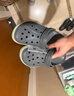 卡駱馳（CROCS）洞洞鞋貝雅卡駱班輕便耐磨一腳蹬休閑鞋|205089 深藍/辣椒紅-4CC 41 /42(260mm) 曬單實(shí)拍圖