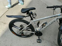 飛鴿（FG FLYING PIGEON）山地自行車(chē)男女士大中小學(xué)生車(chē)青少年變速車(chē)通勤代步競速單車(chē) 逐日鋼架-三刀輪-碟剎 納多灰 27.5英寸 適合170-190cm 21速標準版 曬單實(shí)拍圖