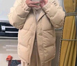 鴨鴨（YAYA）蓄熱短款羽絨服女2025年冬季新款時尚休閑寬松加厚保暖小個子外套 米色 M (建議110-125斤) 曬單實拍圖