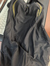 李寧（LI-NING）泳衣女專(zhuān)業(yè)訓練連體平角游泳衣女士時(shí)尚大碼泳裝011 黑金 L  曬單實(shí)拍圖