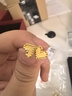周六福（ZLF）新年禮物  黃金耳飾女款足金甜酷少女系列愛(ài)心耳釘心甜 計價(jià) 1.21g 曬單實(shí)拍圖