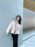 棉服女2025冬季新款韓版寬松百搭立領(lǐng)外套小個(gè)子棉衣ins潮 米白色 M 100-115斤 曬單實(shí)拍圖