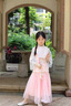 G.DUCKKIDS童裝漢服女童春秋季新款中國風(fēng)唐裝古風(fēng)兒童旗袍女孩古裝春秋裙子 粉色長(cháng)袖春秋 130 （建議身高120cm 8-9歲）cm 曬單實(shí)拍圖