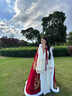 卡輯（KAARJIYY）漢服斗篷女中式國風(fēng)喜慶冬季加厚保暖新娘結婚紅色小個(gè)子秀禾披風(fēng) 紅色連帽斗篷加棉 L 曬單實(shí)拍圖