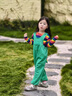 G.DUCKKIDS童裝女童套裝春秋季2025新款兒童服裝女小恐龍寶寶衣服T恤背帶褲 綠色 90 適合80-90年齡1-2歲左右 曬單實拍圖