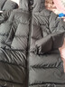保姆鵝  兒童羽絨服寶寶中長款護臉加厚鴨絨外套防風(fēng)保暖童裝冬裝 炭黑 130 曬單實拍圖