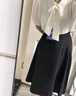 伯德小姐白色蝴蝶結(jié)襯衫女設(shè)計(jì)感系帶短袖上衣氣質(zhì)通勤職業(yè)白領(lǐng)襯衣 曬單實(shí)拍圖