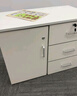 普派文件柜桌下辦公柜帶移動(dòng)滑輪矮柜打印機柜抽屜柜落地公司柜子 暖白色 三門(mén)120*40*80cm 曬單實(shí)拍圖
