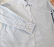 優(yōu)衣庫女裝全棉條紋襯衫/長(cháng)袖襯衣薄外套25秋冬新款479079 61 水藍色 XL /165/92A 曬單實(shí)拍圖