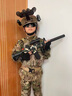 特種兵cos服新款兒童迷彩服套裝男女童戶(hù)外特種兵戰術(shù)軍訓服 MC-CP頭盔十二件套  110cm 曬單實(shí)拍圖