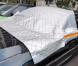 心夢(mèng)思嵐圖FREE+汽車(chē)防霜防雪防凍遮雪擋前擋風(fēng)玻璃罩用品車(chē)衣車(chē)擋布雪 加大【三窗款-帶標】(送雪鏟+收納袋) 嵐圖FREE+ 曬單實(shí)拍圖
