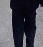 太平鳥(niǎo)男裝 垂感西褲黑色春秋寬松闊腿休閑褲商務(wù)休閑男士西裝褲 黑色3（寬松）縫標款 XL 曬單實(shí)拍圖