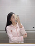 貓人（MiiOW）純棉睡衣女士2025年新款100%全棉秋冬季家居服可外穿大碼長袖套裝 米膚色【100%新疆棉親膚柔軟】 L 【推薦160-165cm95-110斤】 曬單實(shí)拍圖