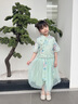 G.DUCKKIDS童裝漢服女童夏裝套裝裙兒童唐裝中國風(fēng)上衣裙子六一表演服小女孩 粉色 110 尺碼4~5歲【100-110cm】 曬單實(shí)拍圖