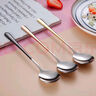 onlycook304不銹鋼勺子湯勺湯匙小調羹 家用吃飯喝粥勺-牛油果色兩只裝 曬單實(shí)拍圖