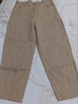 粟茝天絲亞麻哈倫褲女高端夏季新款薄款寬松闊腿九分休閑小腳 卡其色 L 腰圍2.1-2.3尺 推薦100-115斤 曬單實(shí)拍圖