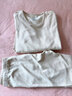 都市麗人含羊絨蠶絲德絨發(fā)熱保暖內衣女士加絨加厚秋衣秋褲套裝奶茶膚L 曬單實(shí)拍圖