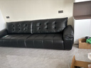 全友家居復古輕奢風(fēng)頭層牛皮沙發(fā)客廳家用大黑牛真皮藝一字直排式沙發(fā) 曬單實(shí)拍圖