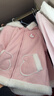 ASK JUNIOR女童外套秋冬保暖小童毛毛外套超柔復合連帽上衣 粉色 120  曬單實(shí)拍圖