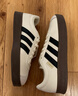 adidas「T頭鞋」VL COURT復古休閑板鞋德訓鞋男女阿迪達斯輕運動(dòng) 漢玉白/黑色/樹(shù)脂黃   39 曬單實(shí)拍圖