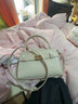 CHARLES&KEITH鱷魚(yú)紋凱莉包手提斜挎婚包包女包生日禮物CK2-50270880-1 Ivory象牙色 S 曬單實(shí)拍圖