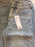 森馬（Semir）牛仔褲女做舊復古風(fēng)直筒褲個(gè)性街頭秋顯瘦拼接長(cháng)褲103524124013A 曬單實(shí)拍圖