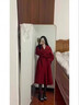 SXMM國際一線(xiàn)品牌雙面羊絨大衣高端酒紅色雙面羊絨大衣女2025秋冬外套 酒紅色[雙面羊絨版] S [105-120斤] 曬單實(shí)拍圖