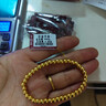 卡鉑亞 古法黃金手鏈女 999足金蓮蓬傳承手鏈圓珠彈力繩手串兩世歡吊墜 5mm金珠 全珠手鏈 4.08克 曬單實(shí)拍圖