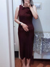 優(yōu)衣庫女裝針織Bra連衣裙無袖裙子氣質(zhì)收腰25秋冬新款480636 19 酒紅色 M /160/84 曬單實拍圖