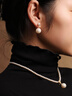 翡拉拉（fellala）「印象巴黎」施家珍珠耳環(huán)輕奢氣質(zhì)耳釘女耳飾節(jié)日生日禮物禮盒 商場同款 曬單實拍圖