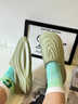 skingcond防水袋與棉拖鞋的男子冬季2025新的防滑厚底運動(dòng)保暖羊毛襯里棉鞋 抹茶綠 36 37 （建議35-36穿） 曬單實(shí)拍圖