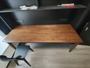 源氏木語(yǔ)實(shí)木書(shū)桌橡木辦公桌原木長(cháng)桌寫(xiě)字臺桌子簡(jiǎn)約餐桌【胡桃色2.2米】 曬單實(shí)拍圖