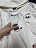 刺繡卡通小熊貓連帽衛衣女春秋季薄款設計感休閑寬松可愛(ài)外套上衣 白灰色 S (1) 【80-110斤】 曬單實(shí)拍圖