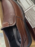 稻草人秋冬款商務(wù)休閑鞋男士頭層牛皮鞋男正裝鞋懶人套腳豆豆鞋 棕色 39 曬單實(shí)拍圖