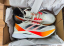 adidas ADIZERO BOSTON 12超輕緩震回彈馬拉松玻纖柱跑鞋阿迪達斯 象牙白/黑色/橙紅   42 曬單實(shí)拍圖