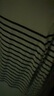 ELAND【100%棉】衣戀T恤女撞色條紋正肩合身上衣2025秋季新款 象牙白/白色(39)Ivory M /165 曬單實拍圖