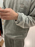 莫代爾男生珊瑚絨睡衣秋冬款加絨加厚2025新款圓領(lǐng)家居服套裝可外穿 銀灰色加厚保暖珊瑚絨 L [推薦120-140斤] 曬單實(shí)拍圖