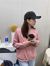 皮爾卡丹秋季美式復古棒球服外套女春秋薄款2025新款拉鏈開衫純色百搭上衣 粉色 2XL 建議135-150斤 曬單實拍圖