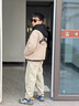 G.DUCKKIDS小黃鴨童裝男童外套秋冬款兒童棒球服男孩夾棉加厚冬裝中大童棉服 黑色 150 建議140-150cm11-12歲 曬單實(shí)拍圖