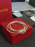 純銀手鐲女款三生三世足銀999簡(jiǎn)約三環(huán)鐲子手環(huán)情人節送女友禮物 三生三世多圈款銀手鐲 58MM直徑【禮盒+證書(shū)】 曬單實(shí)拍圖