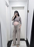 愛(ài)莉安娜孕婦褲子不勒肚子春秋款外穿時(shí)尚闊腿褲孕期無(wú)托腹 奶茶色 大碼【適合110-135斤】 曬單實(shí)拍圖