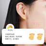 老廟黃金耳飾足金愛(ài)心耳釘通勤百搭送女友生日禮物 曬單實(shí)拍圖