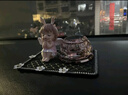 齊選太陽(yáng)能車(chē)載擺件香水中控臺高檔女神款汽車(chē)內創(chuàng  )意香薰裝飾用品禮物 粉耳發(fā)帶安妮+瑰金月薰香+雛菊墊 曬單實(shí)拍圖